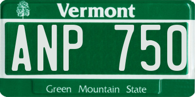 VT license plate ANP750
