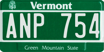 VT license plate ANP754