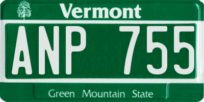 VT license plate ANP755
