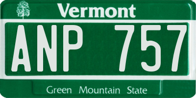 VT license plate ANP757