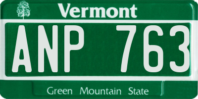 VT license plate ANP763