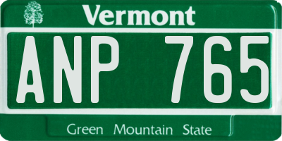 VT license plate ANP765