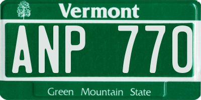 VT license plate ANP770