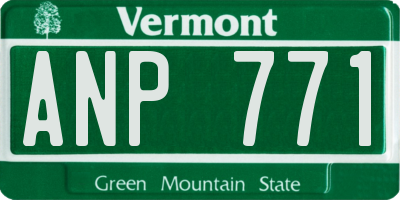 VT license plate ANP771