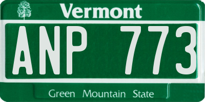 VT license plate ANP773
