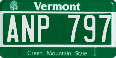 VT license plate ANP797