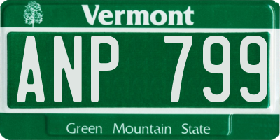 VT license plate ANP799
