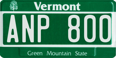 VT license plate ANP800