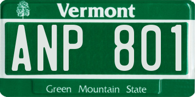 VT license plate ANP801