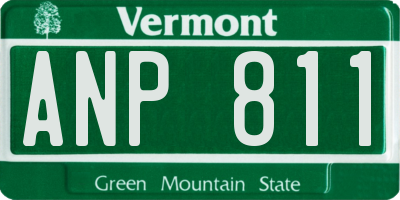 VT license plate ANP811