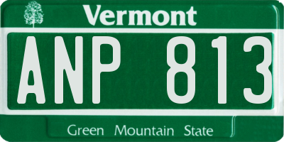 VT license plate ANP813