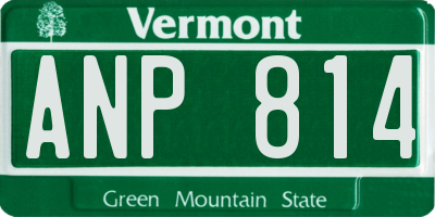 VT license plate ANP814