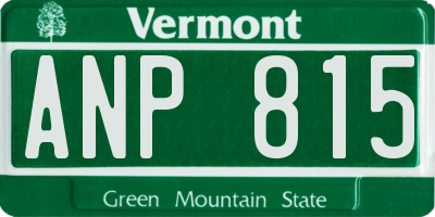 VT license plate ANP815