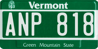 VT license plate ANP818