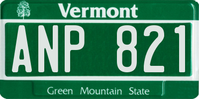 VT license plate ANP821