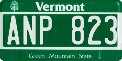 VT license plate ANP823