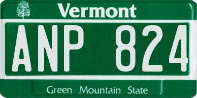 VT license plate ANP824