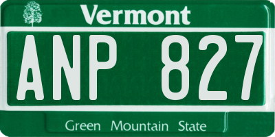 VT license plate ANP827