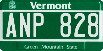 VT license plate ANP828