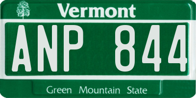 VT license plate ANP844