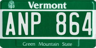 VT license plate ANP864
