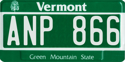 VT license plate ANP866