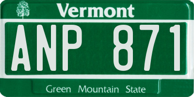 VT license plate ANP871