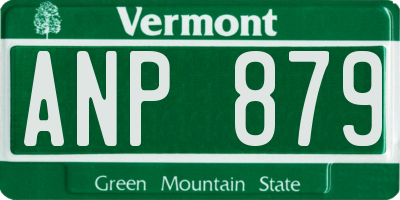 VT license plate ANP879
