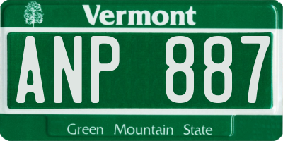 VT license plate ANP887