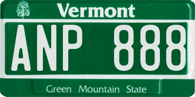 VT license plate ANP888