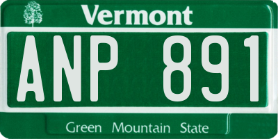 VT license plate ANP891