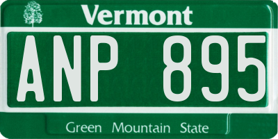 VT license plate ANP895