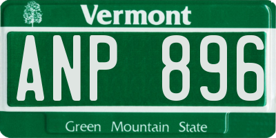VT license plate ANP896