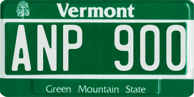 VT license plate ANP900