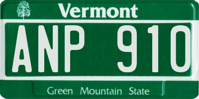 VT license plate ANP910