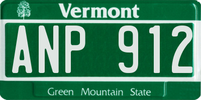 VT license plate ANP912