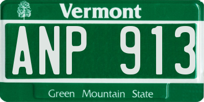 VT license plate ANP913
