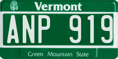 VT license plate ANP919