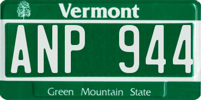VT license plate ANP944