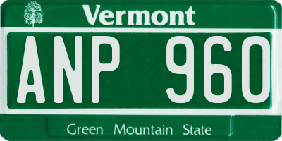 VT license plate ANP960
