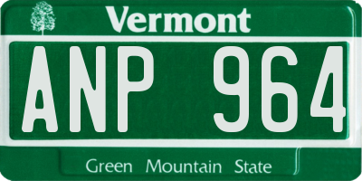 VT license plate ANP964