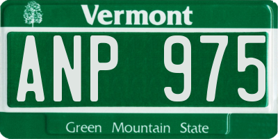 VT license plate ANP975