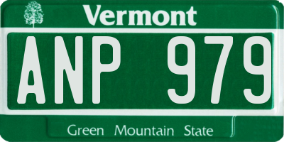 VT license plate ANP979