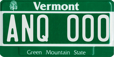 VT license plate ANQ000