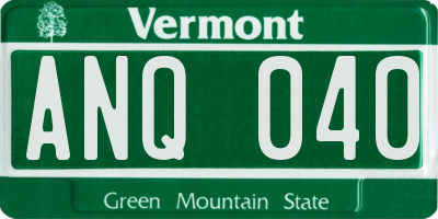 VT license plate ANQ040