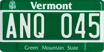 VT license plate ANQ045
