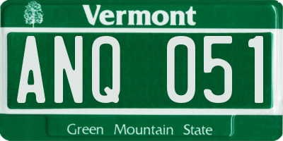 VT license plate ANQ051
