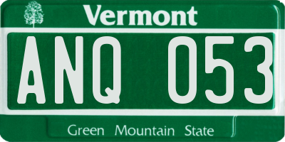 VT license plate ANQ053