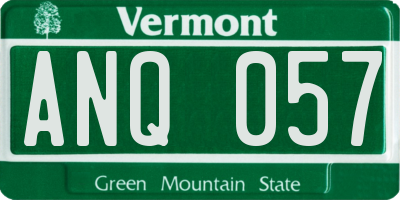 VT license plate ANQ057