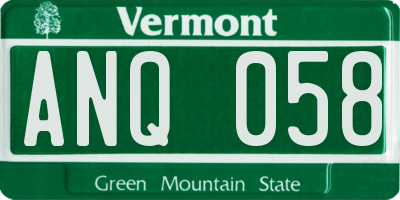 VT license plate ANQ058
